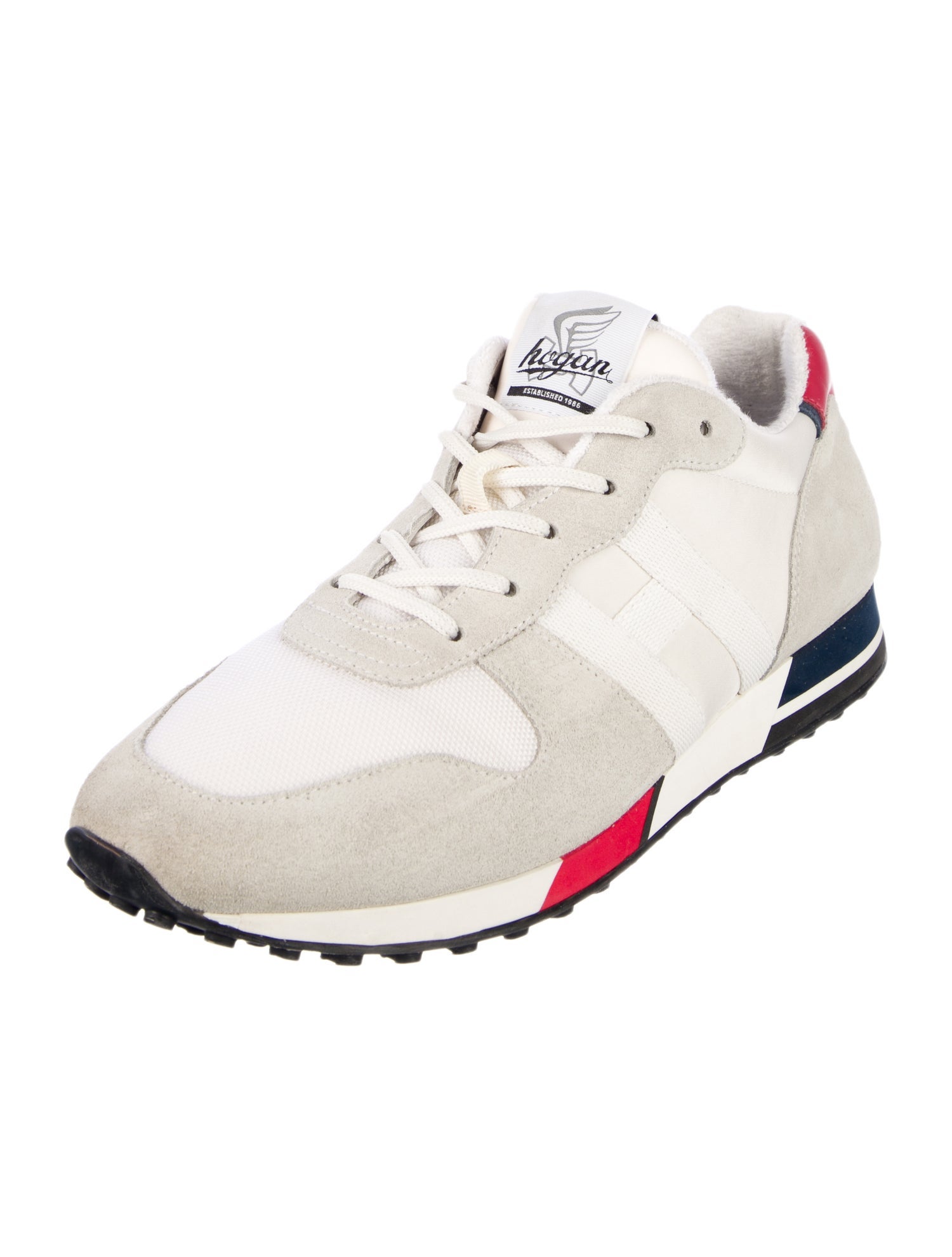 Hogan Suede Colorblock Pattern Sneakers