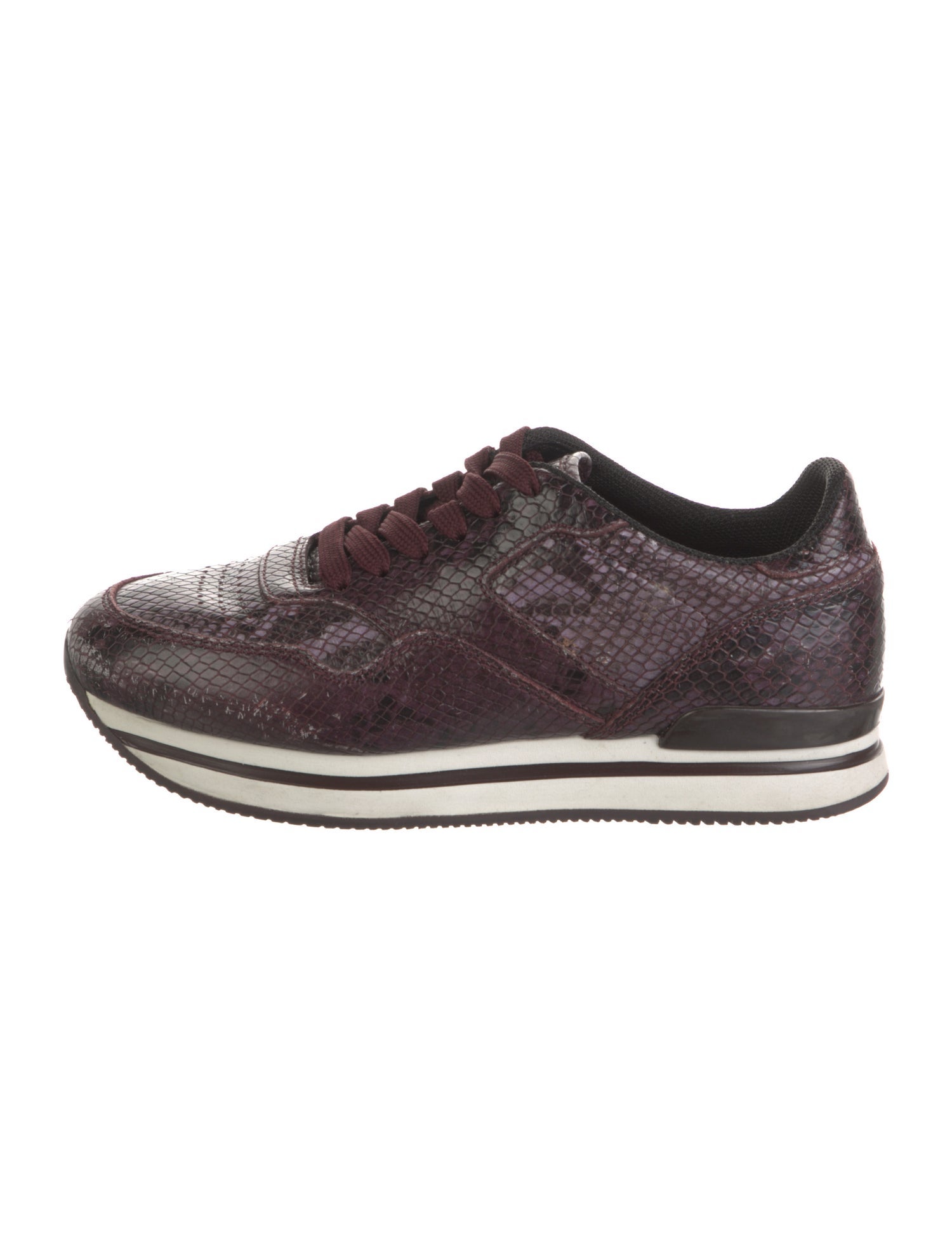 Hogan Embossed Leather Printed Sneakers
