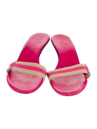 Hogan Leather Slides