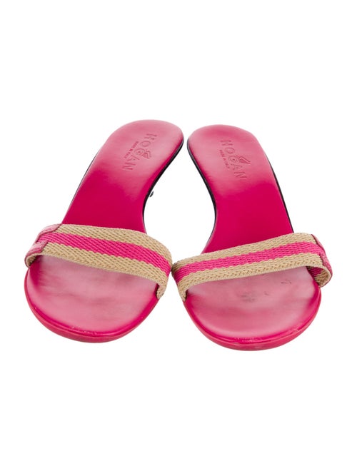 Hogan Leather Slides