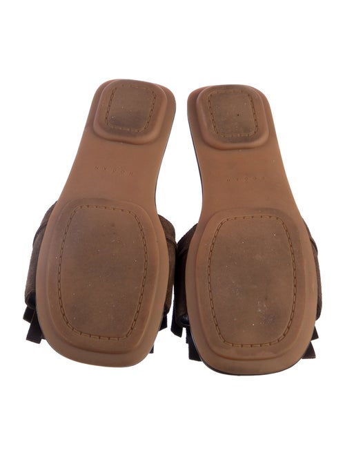 Hogan Suede Bow Accents Slides