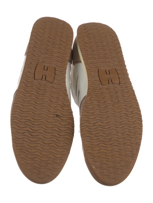 Hogan Leather Colorblock Pattern Sneakers