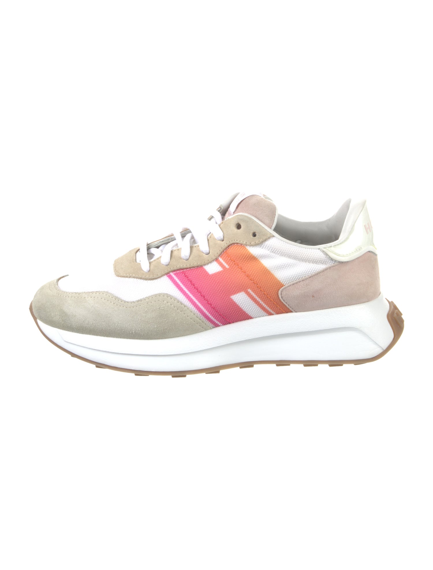Hogan Nylon Colorblock Pattern Sneakers