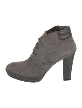 Hogan Suede Lace-Up Boots
