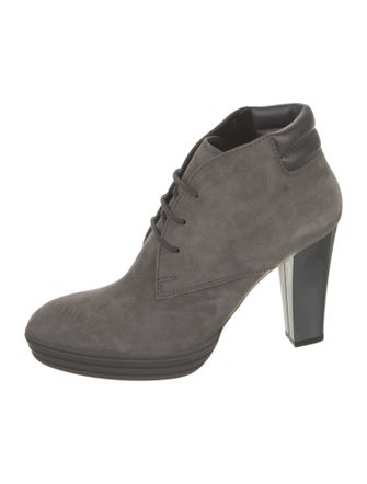 Hogan Suede Lace-Up Boots