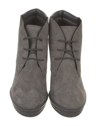 Hogan Suede Lace-Up Boots