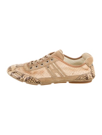 Hogan Snakeskin Animal Print Espadrilles