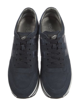 Hogan Suede Leather Trim Embellishment Sneakers