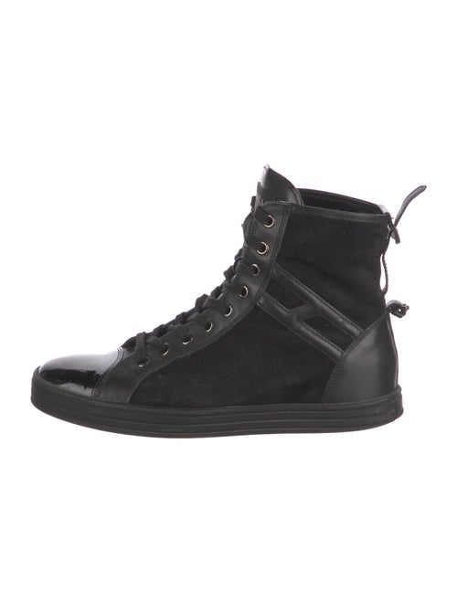 Hogan Canvas Lace-Up Boots