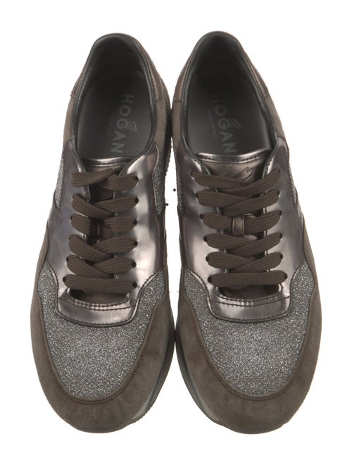 Hogan Suede Colorblock Pattern Sneakers