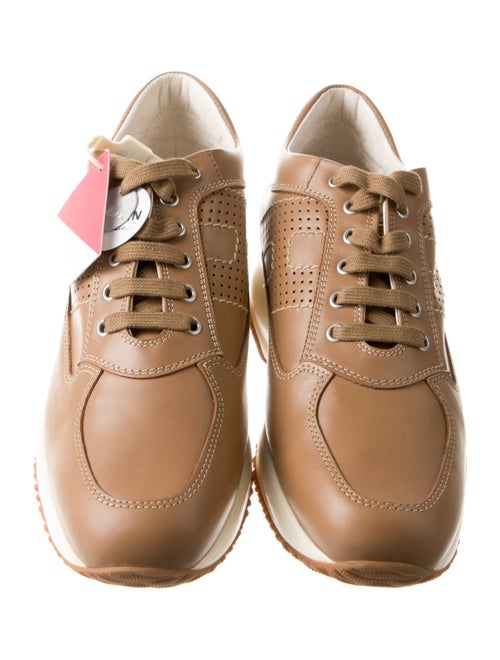 Hogan Leather Wedge Sneakers
