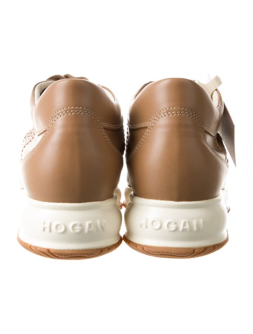 Hogan Leather Wedge Sneakers