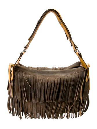 Hogan Suede Top Handle Bag