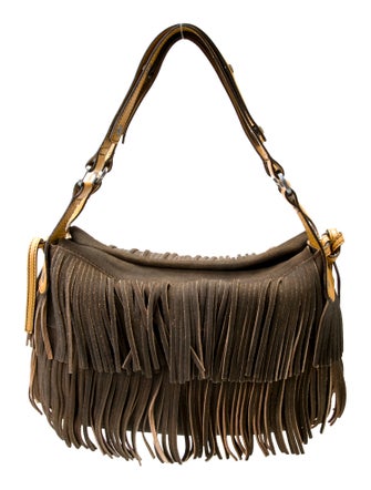 Hogan Suede Top Handle Bag