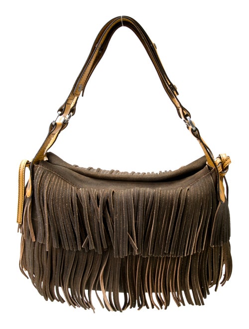 Hogan Suede Top Handle Bag