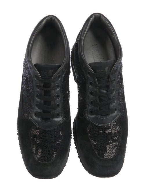 Hogan Suede Sequin Embellishments Sneakers