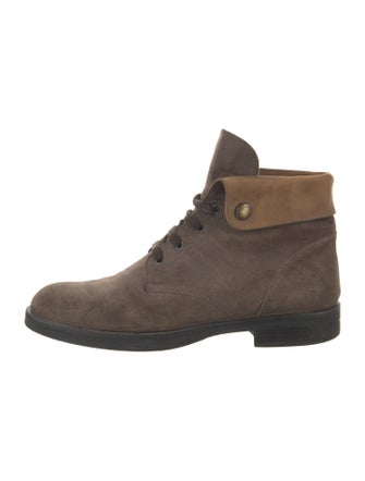 Hogan Suede Lace-Up Boots