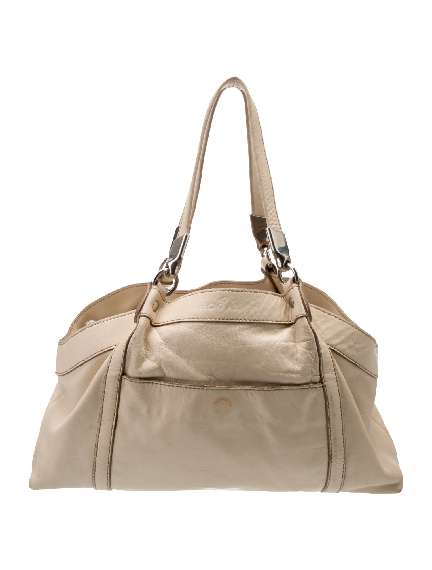 Hogan Leather Top Handle Bag