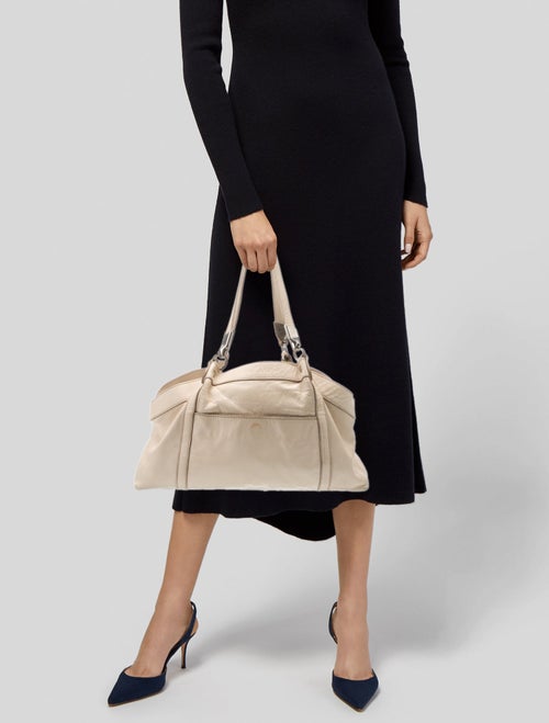 Hogan Leather Top Handle Bag