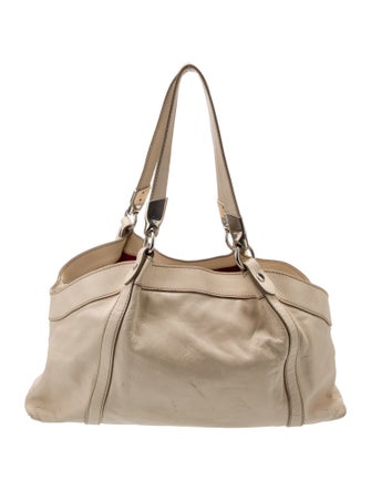 Hogan Leather Top Handle Bag