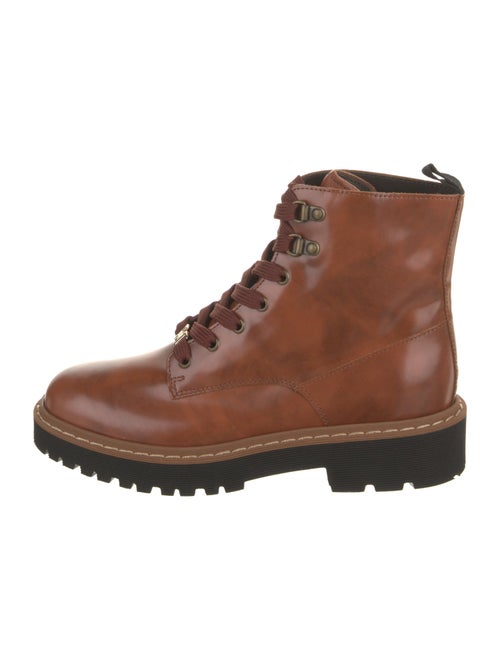 Hogan Leather Combat Boots