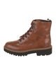 Hogan Leather Combat Boots