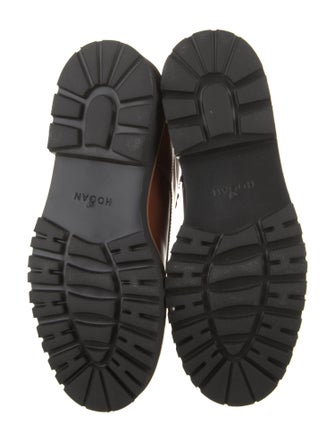Hogan Leather Combat Boots