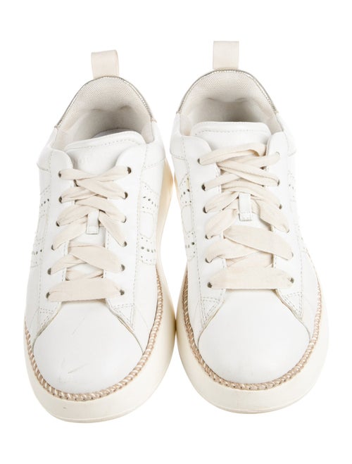 Hogan Leather Whipstitch Trim Sneakers