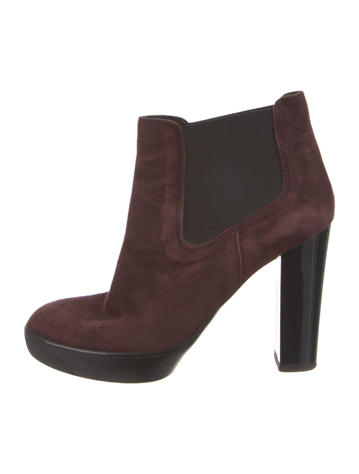 Hogan Suede Colorblock Pattern Chelsea Boots