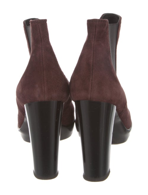 Hogan Suede Colorblock Pattern Chelsea Boots