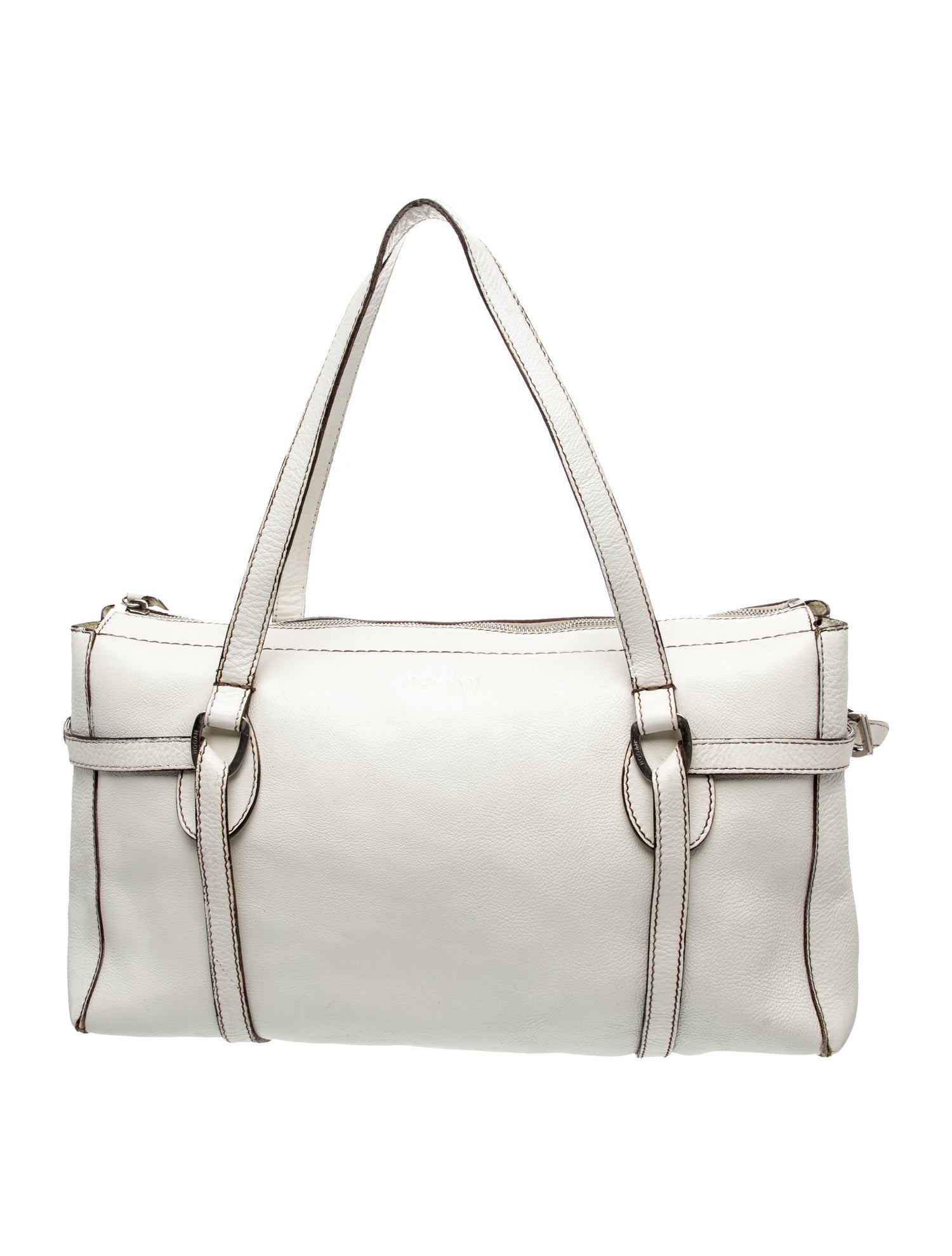 Hogan Leather Top Handle Bag