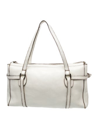 Hogan Leather Top Handle Bag