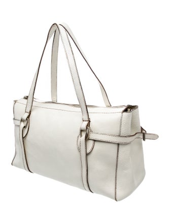 Hogan Leather Top Handle Bag