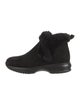 Hogan Suede Fur Trim Chelsea Boots