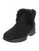 Hogan Suede Fur Trim Chelsea Boots