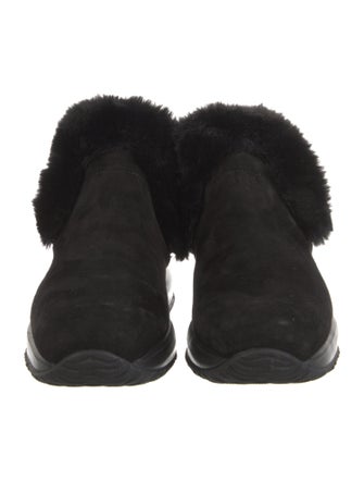Hogan Suede Fur Trim Chelsea Boots