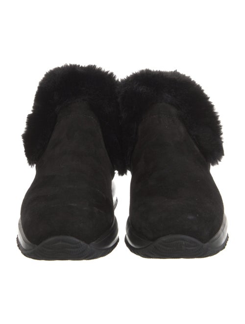 Hogan Suede Fur Trim Chelsea Boots