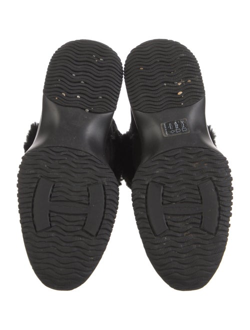Hogan Suede Fur Trim Chelsea Boots