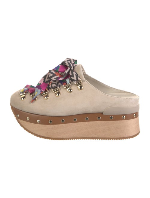 Hogan Suede Studded Accents Mules