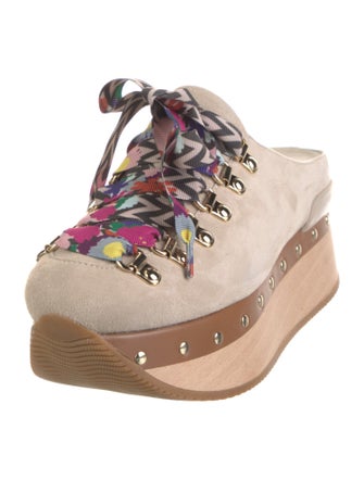 Hogan Suede Studded Accents Mules