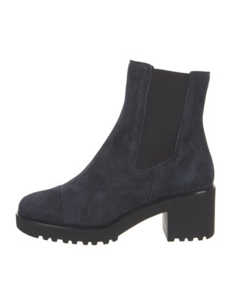 Hogan Suede Leather Trim Embellishment Chelsea Boots