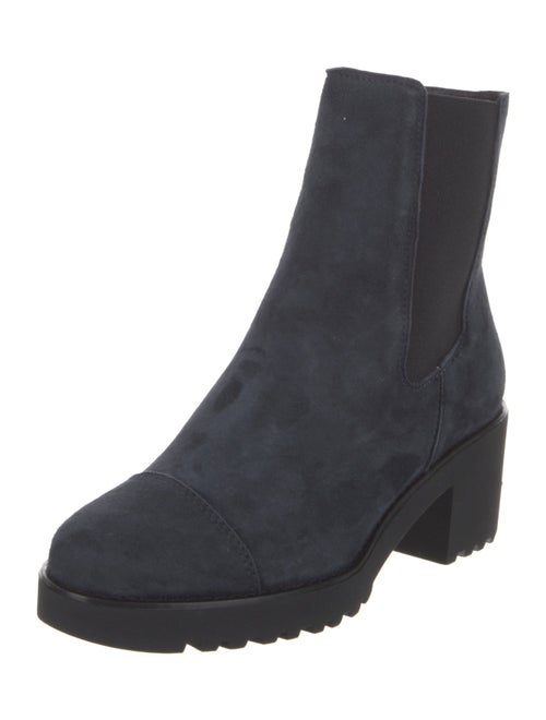 Hogan Suede Leather Trim Embellishment Chelsea Boots