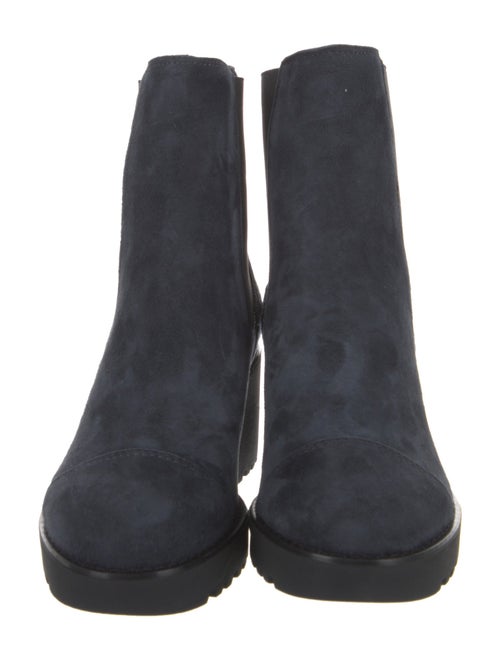 Hogan Suede Leather Trim Embellishment Chelsea Boots