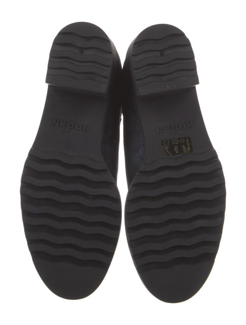 Hogan Suede Leather Trim Embellishment Chelsea Boots