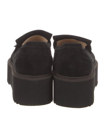 Hogan Suede Leather Trim Embellishment Loafers