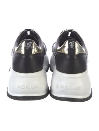 Hogan Leather Colorblock Pattern Chunky Sneakers
