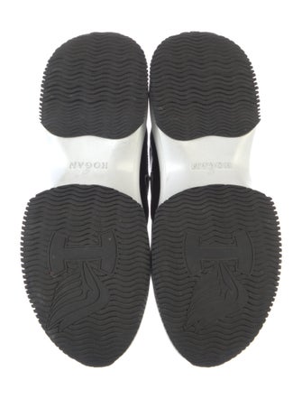 Hogan Leather Colorblock Pattern Chunky Sneakers