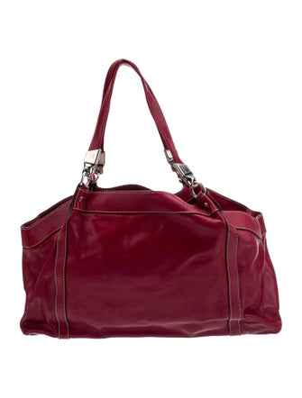 Hogan Leather Top Handle Bag