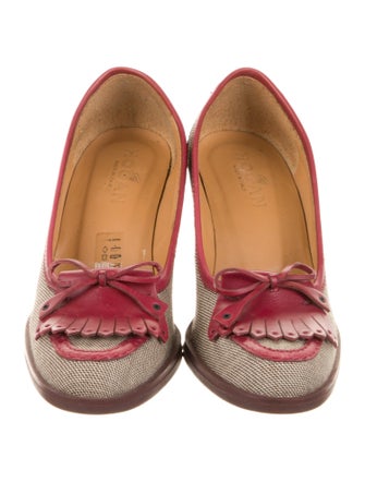 Hogan Canvas Printed Pumps