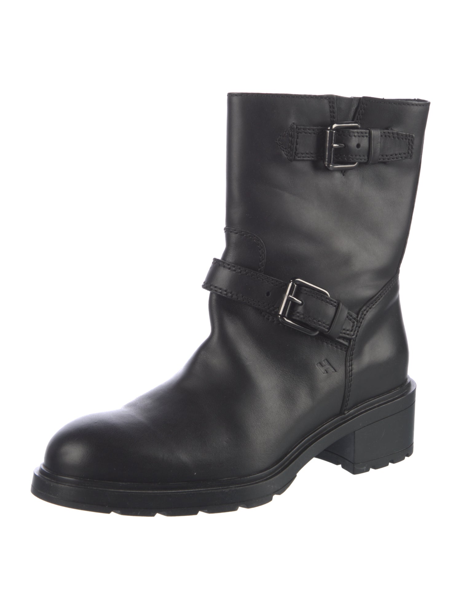 Hogan Leather Moto Boots